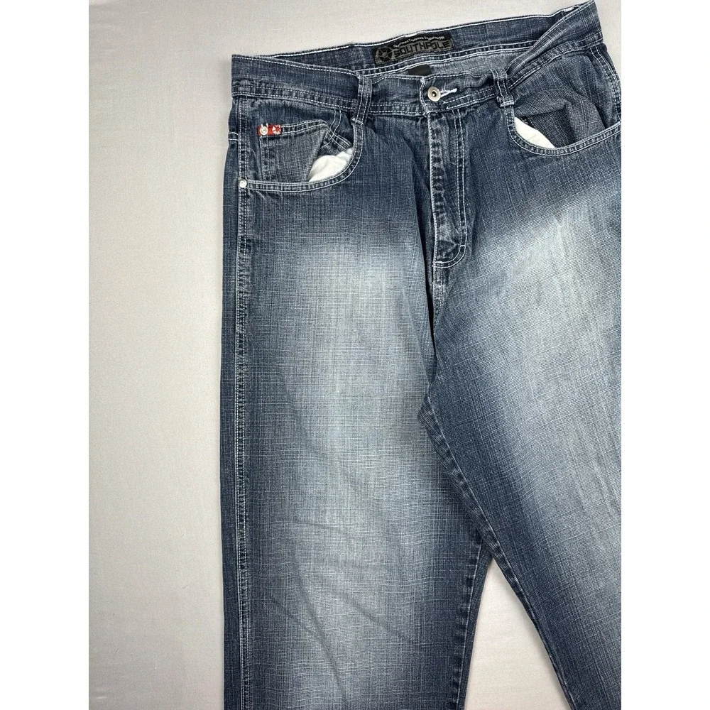 Vintage Y2K Southpole 3180 Baggy Jeans 34x32 Red Tab Wide Leg Denim Skater